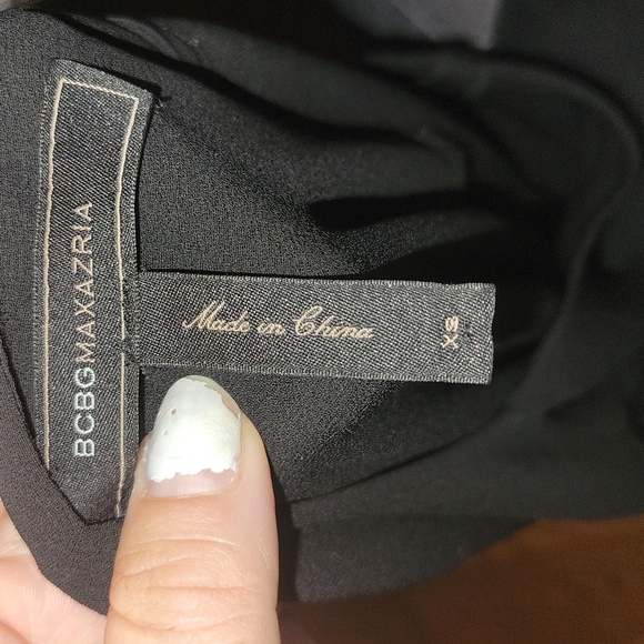 BCBGMAXAZRIA Ashton black chiffon shift dress XS - Picture 5 of 7